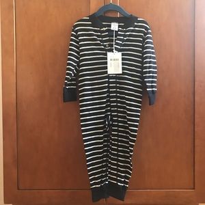 NWT Polarn o. Pyret classic stripe  romper 12-18